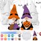 2 Pack Halloween Ready to Paint Your Own Gnome Statues, 4 Spider Web Pumpkin